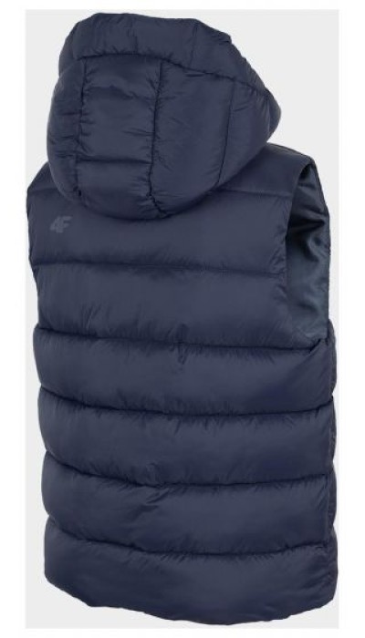 4F Παιδικό αμάνικο μπουφάν με κουκούλα για αγόρι μπλε